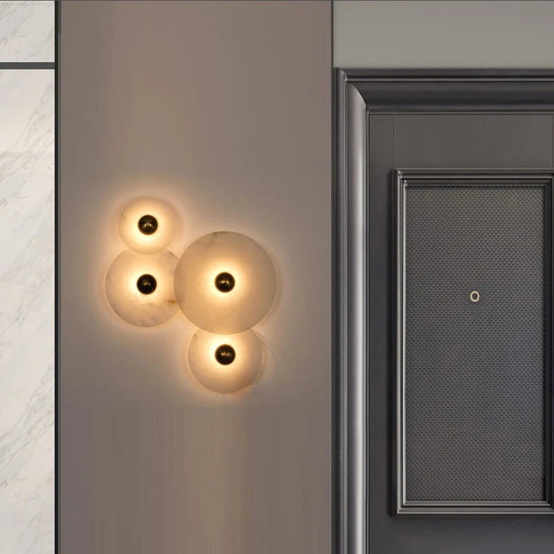 Round Alabaster Wall Lamp - Nuvé