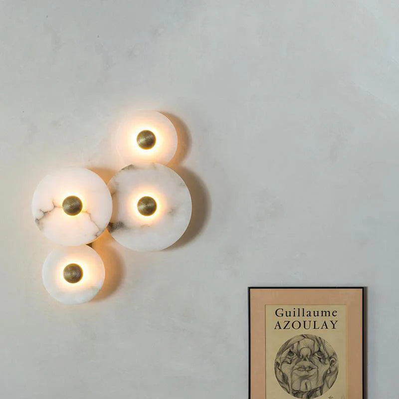 Round Alabaster Wall Lamp - Nuvé