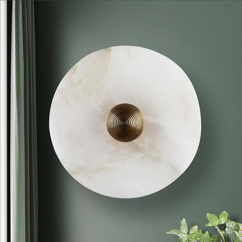 Round Alabaster Wall Lamp - Nuvé