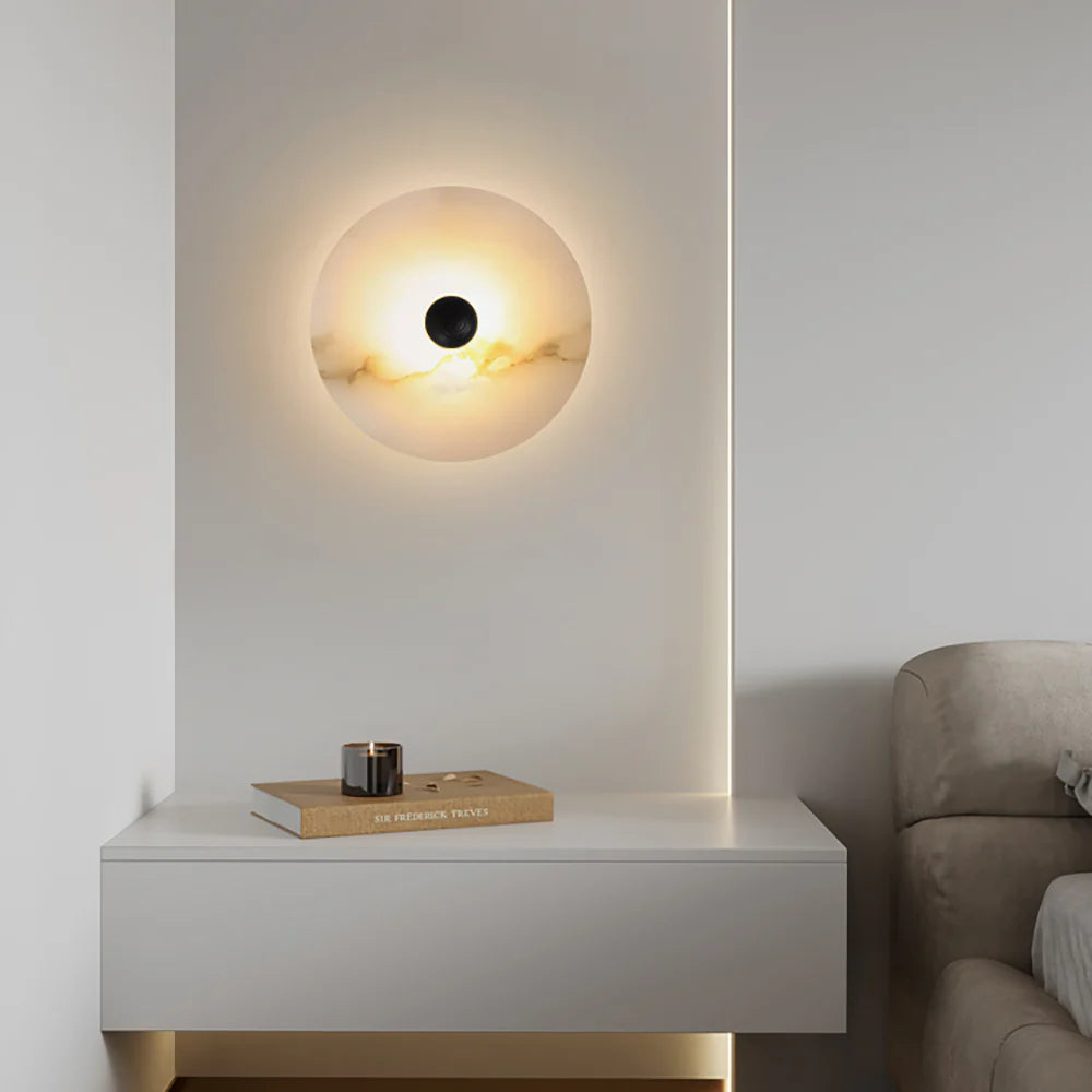 Round Alabaster Wall Lamp - Nuvé