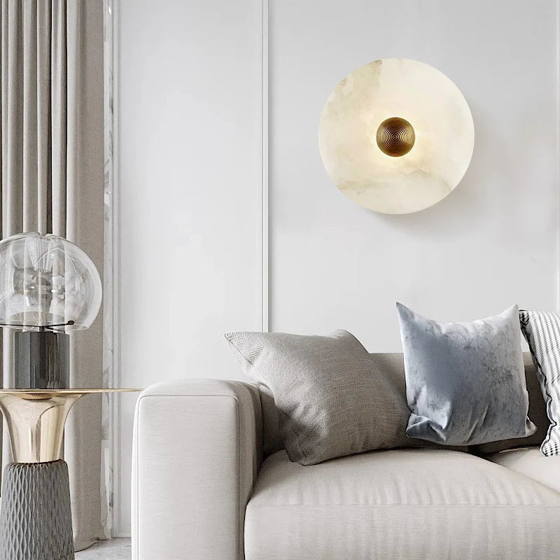 Round Alabaster Wall Lamp - Nuvé