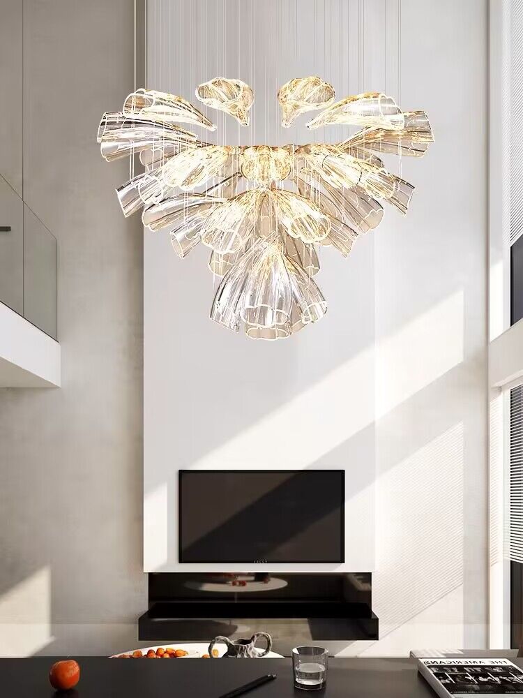 Glass Lotus Chandelier - Nuvé