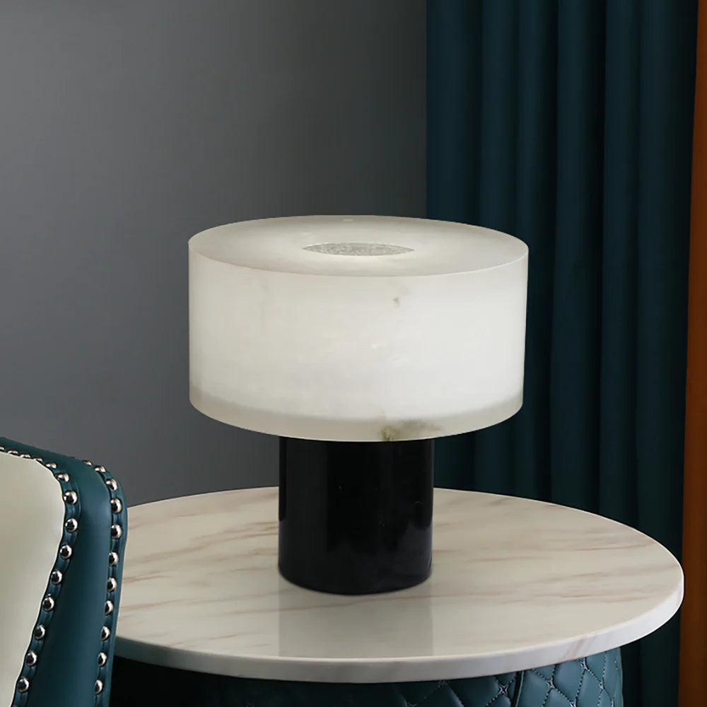 Small Solid Alabaster Table Lamp - Nuvé
