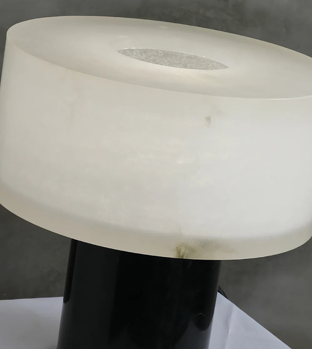 Small Solid Alabaster Table Lamp - Nuvé