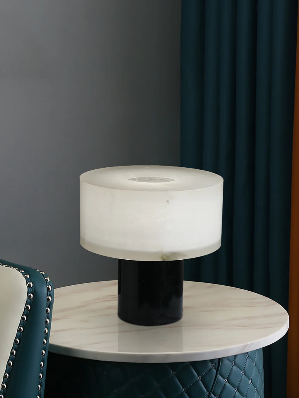 Small Solid Alabaster Table Lamp - Nuvé