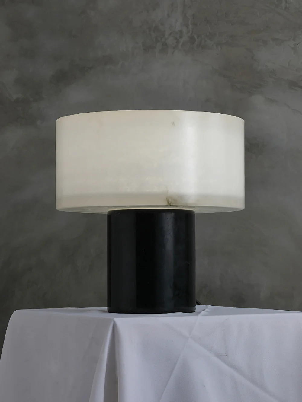 Small Solid Alabaster Table Lamp - Nuvé