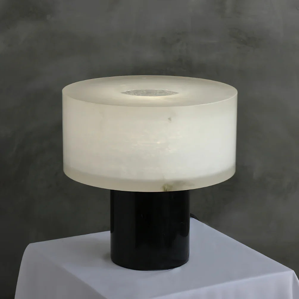 Small Solid Alabaster Table Lamp - Nuvé