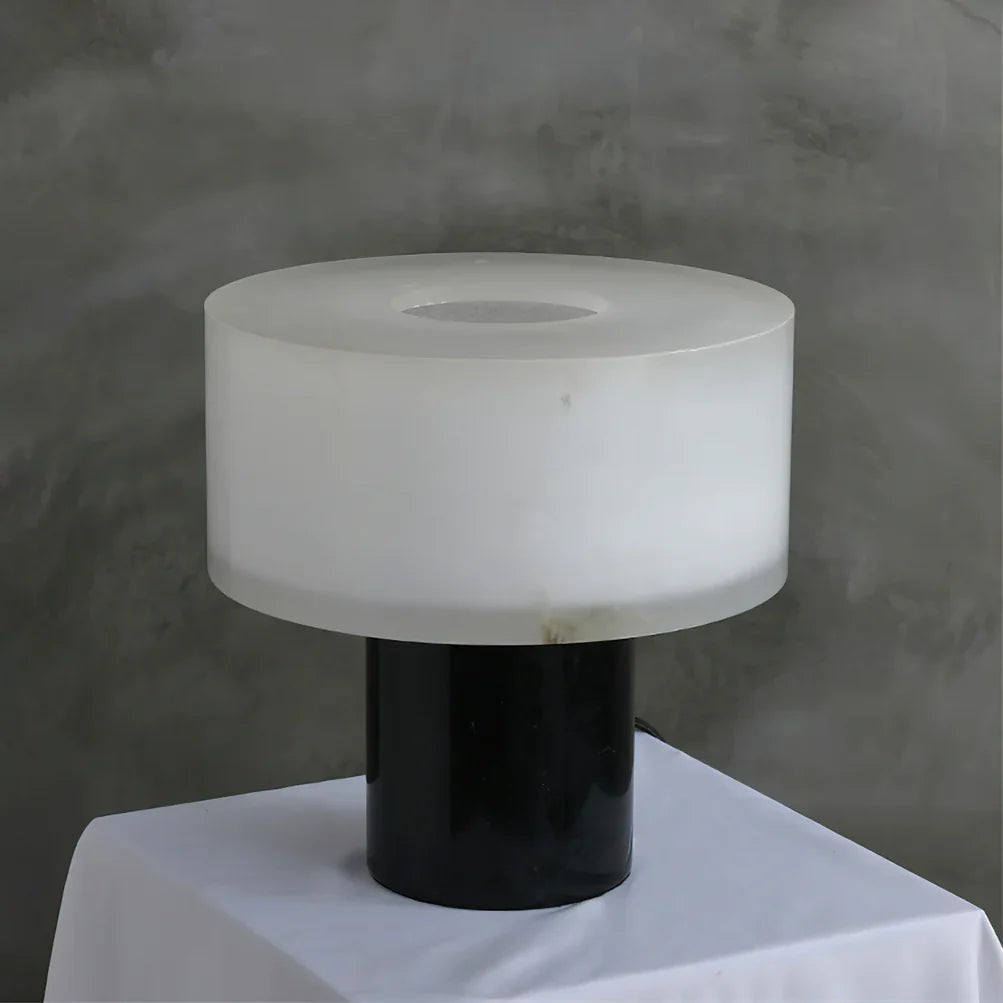 Small Solid Alabaster Table Lamp - Nuvé