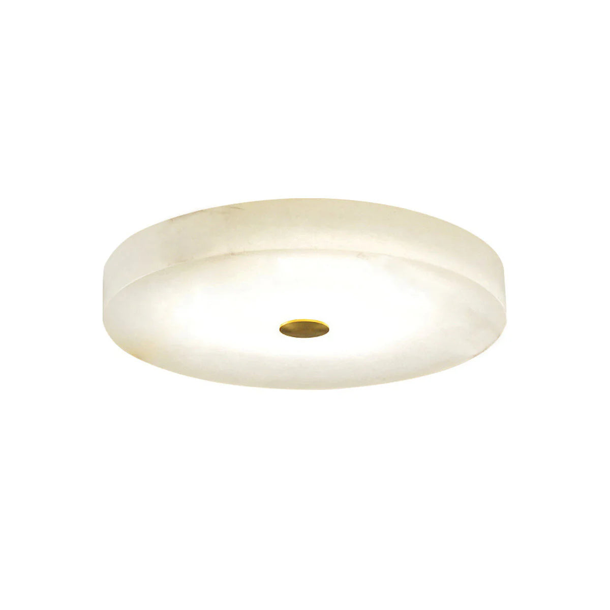 Round Sophie White Alabaster Ceiling Lamp - Nuvé