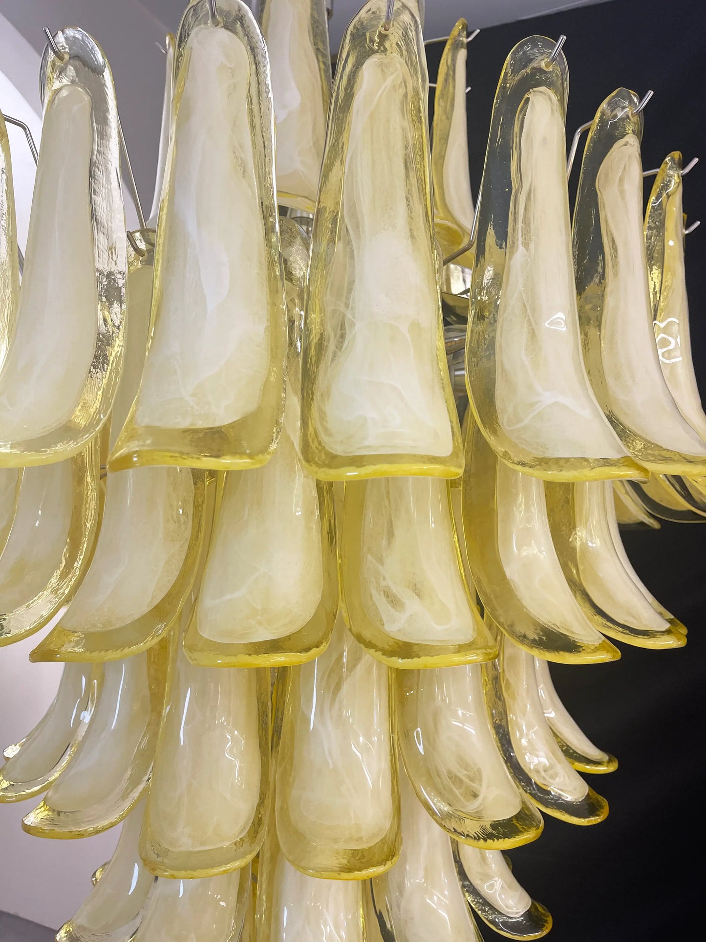 Stunning Murano Caramel Glass Petals Chandelier - Nuvé