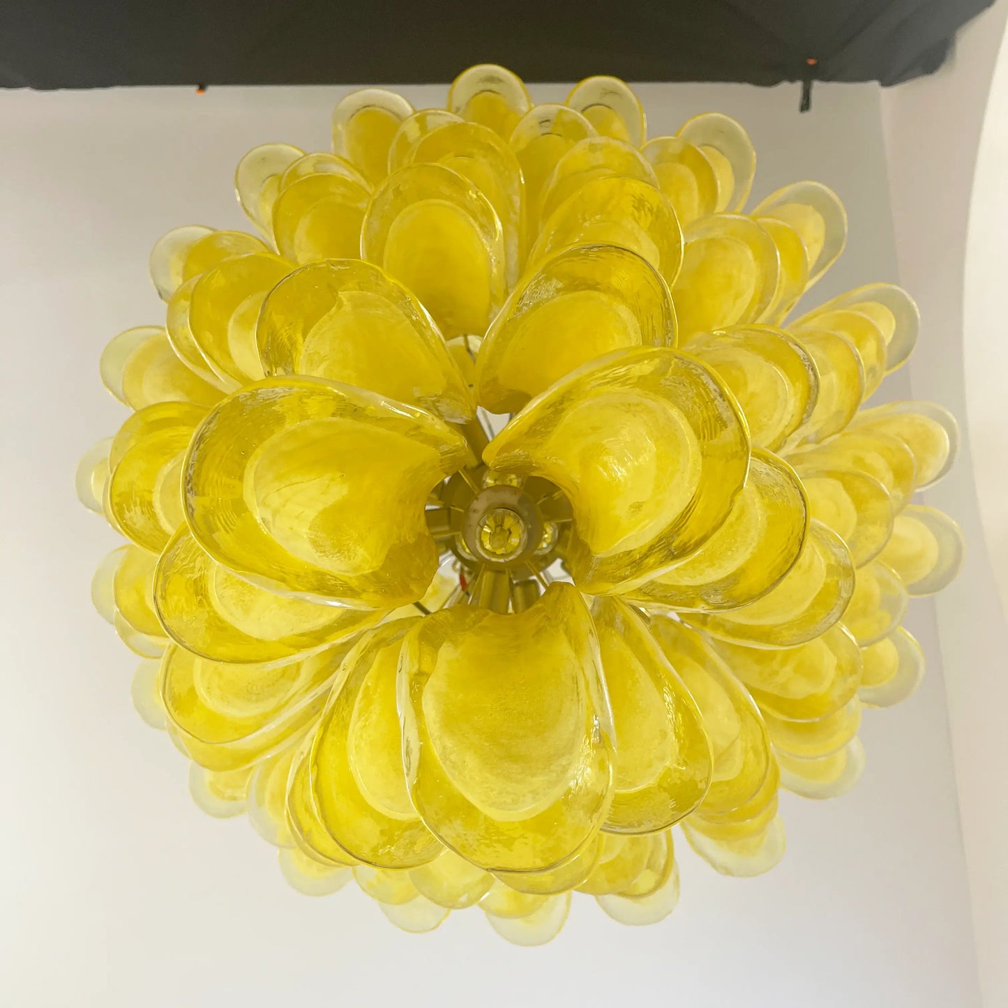 Stunning Murano Caramel Glass Petals Chandelier - Nuvé