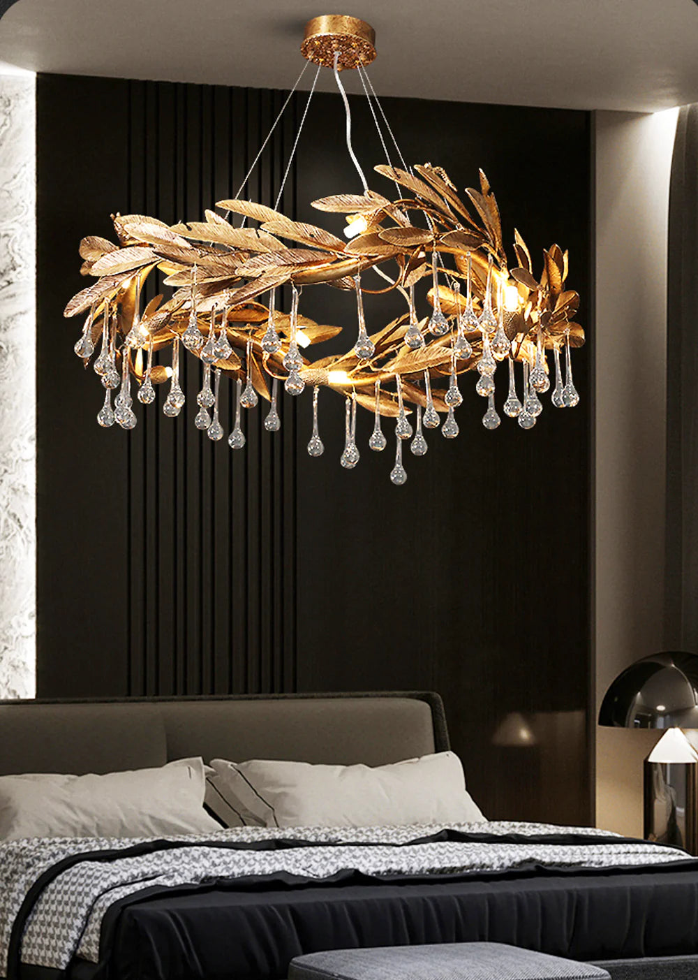 Teardrop Crystal Blade Chandelier - Nuvé