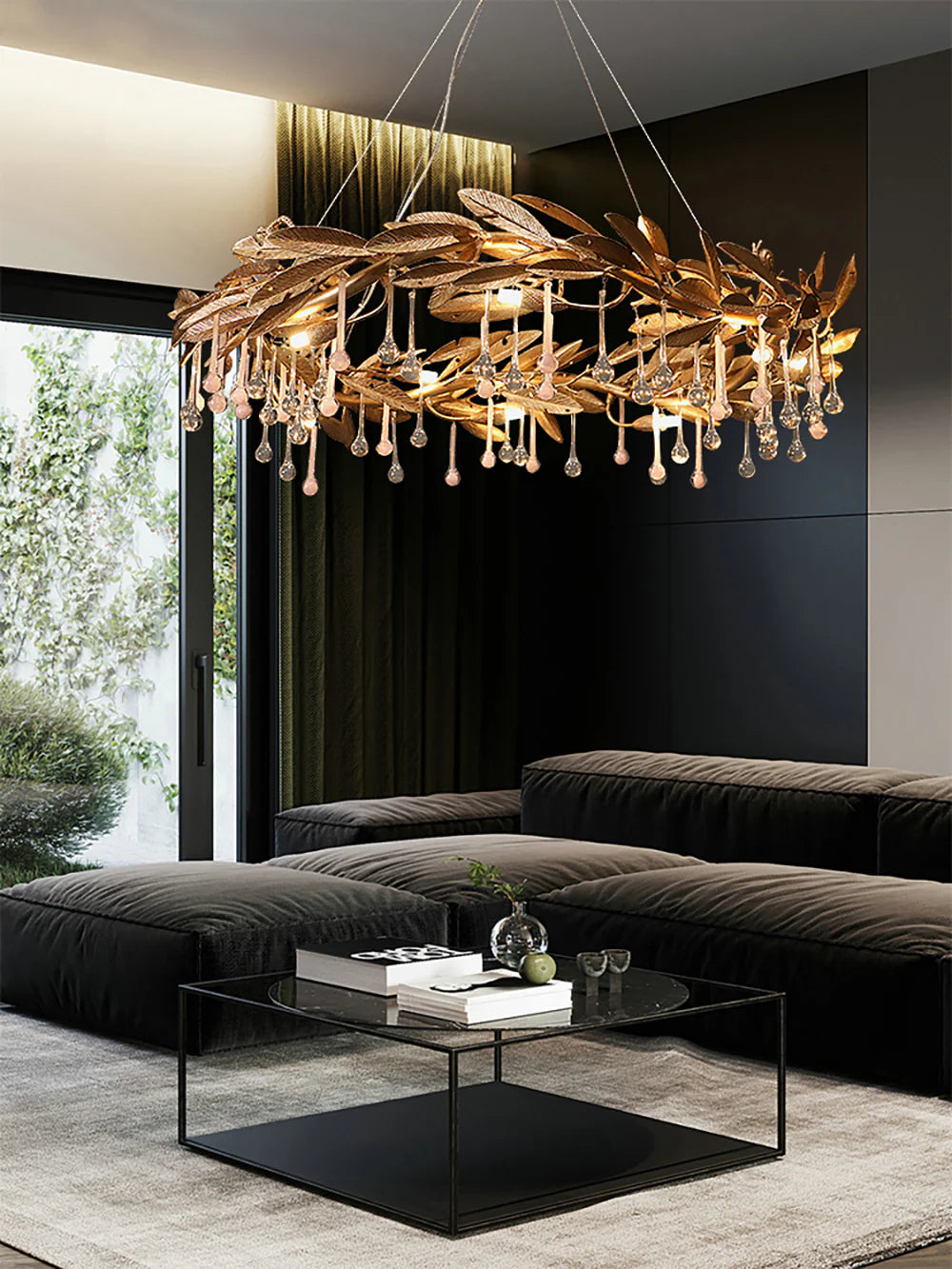 Teardrop Crystal Blade Chandelier - Nuvé