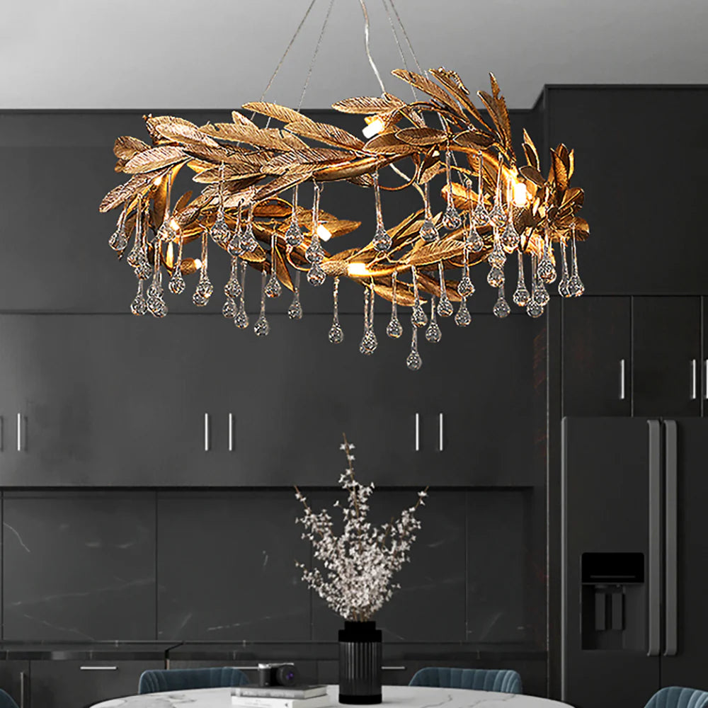 Teardrop Crystal Blade Chandelier - Nuvé