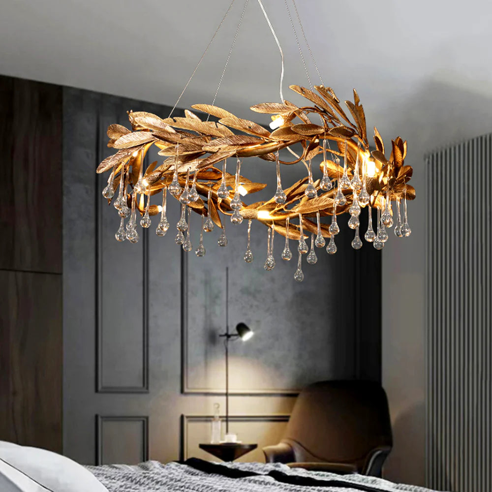 Teardrop Crystal Blade Chandelier - Nuvé