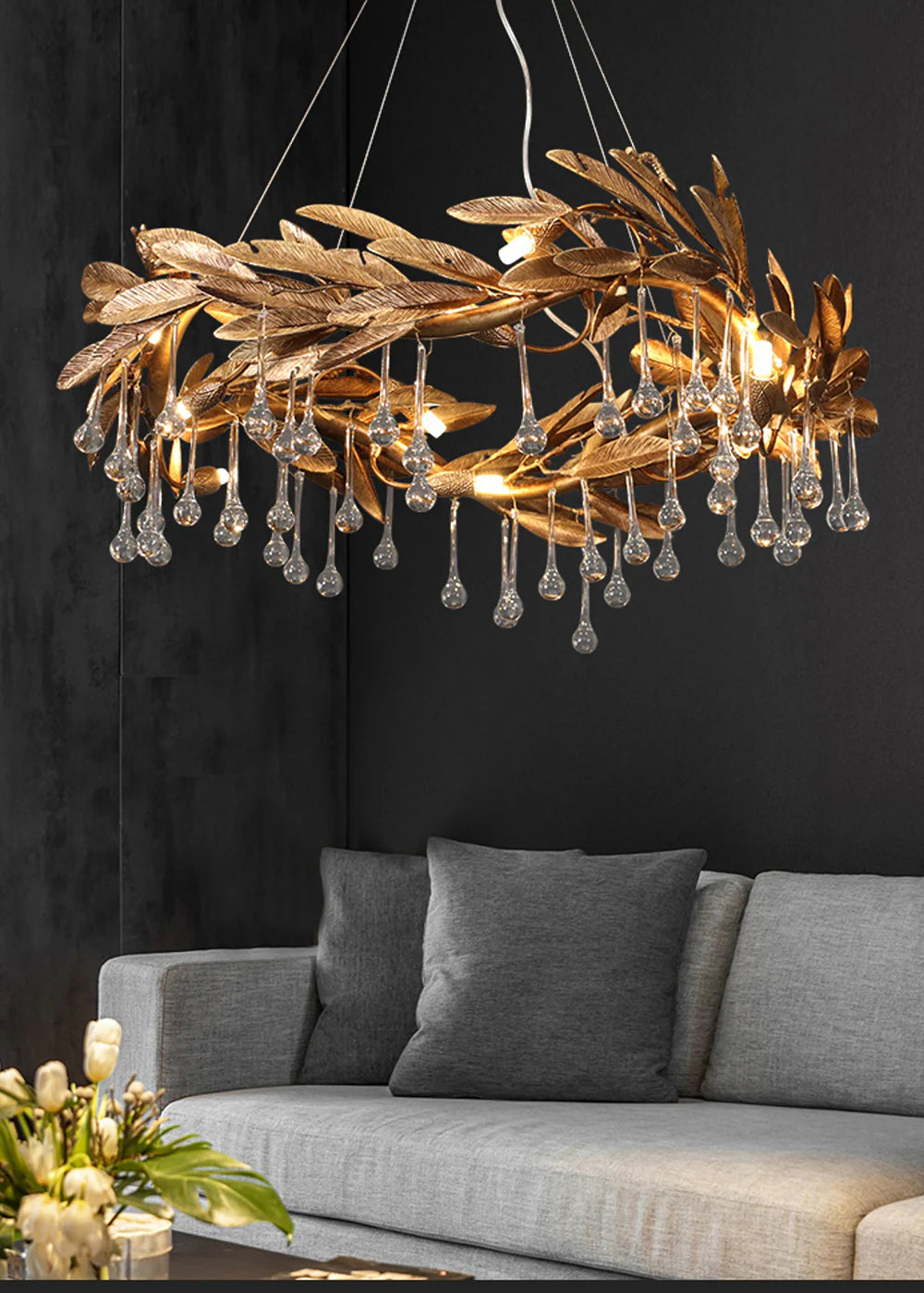 Teardrop Crystal Blade Chandelier - Nuvé