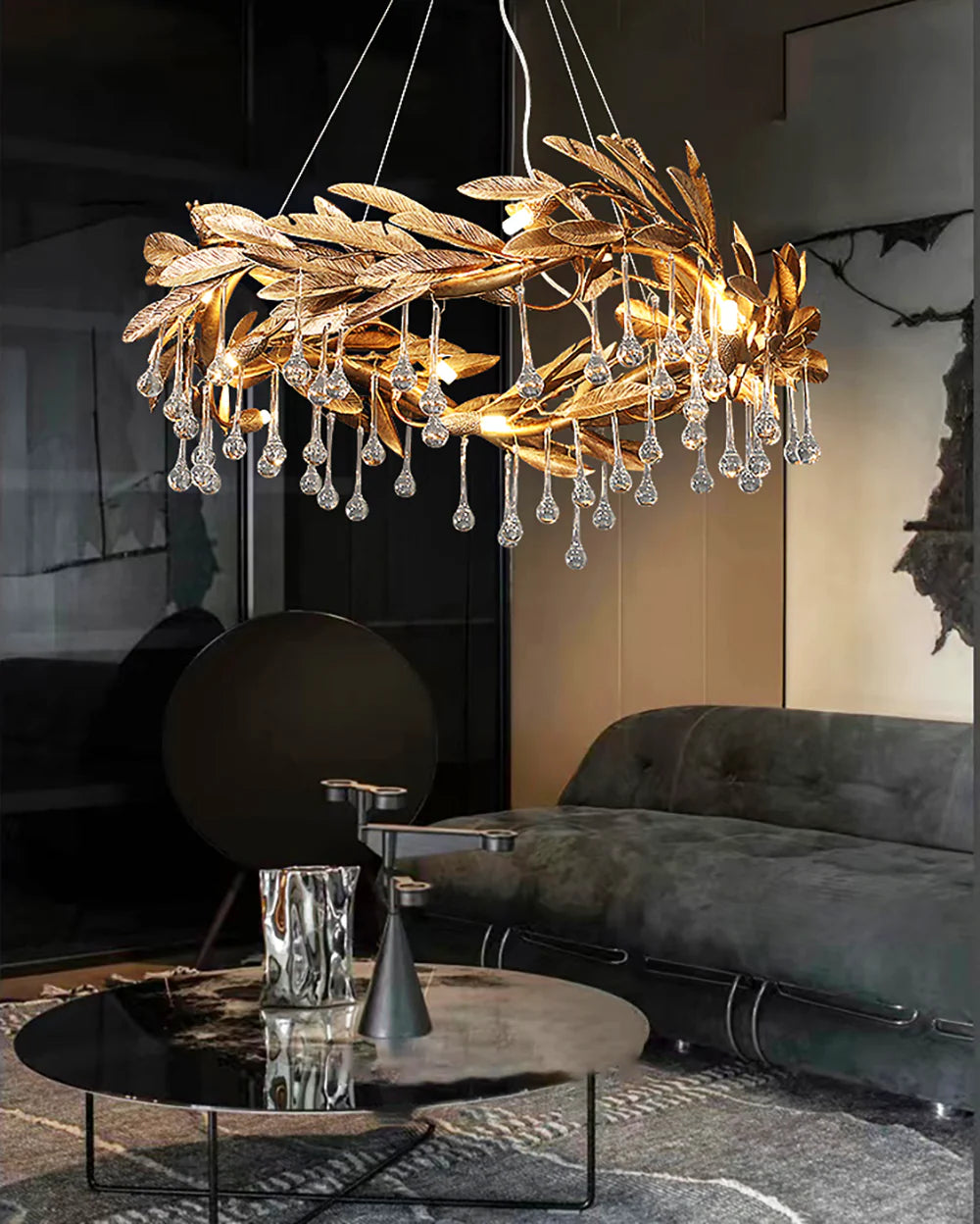 Teardrop Crystal Blade Chandelier - Nuvé