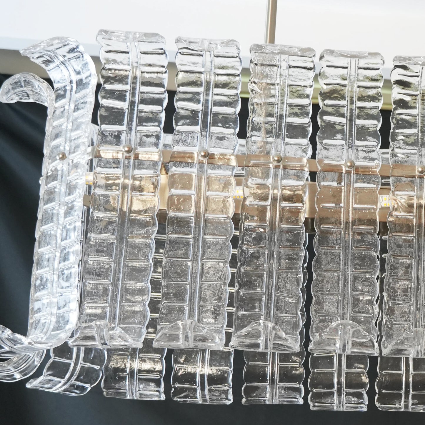 Transparent Murano Leaf Shaped Chandelier - Nuvé