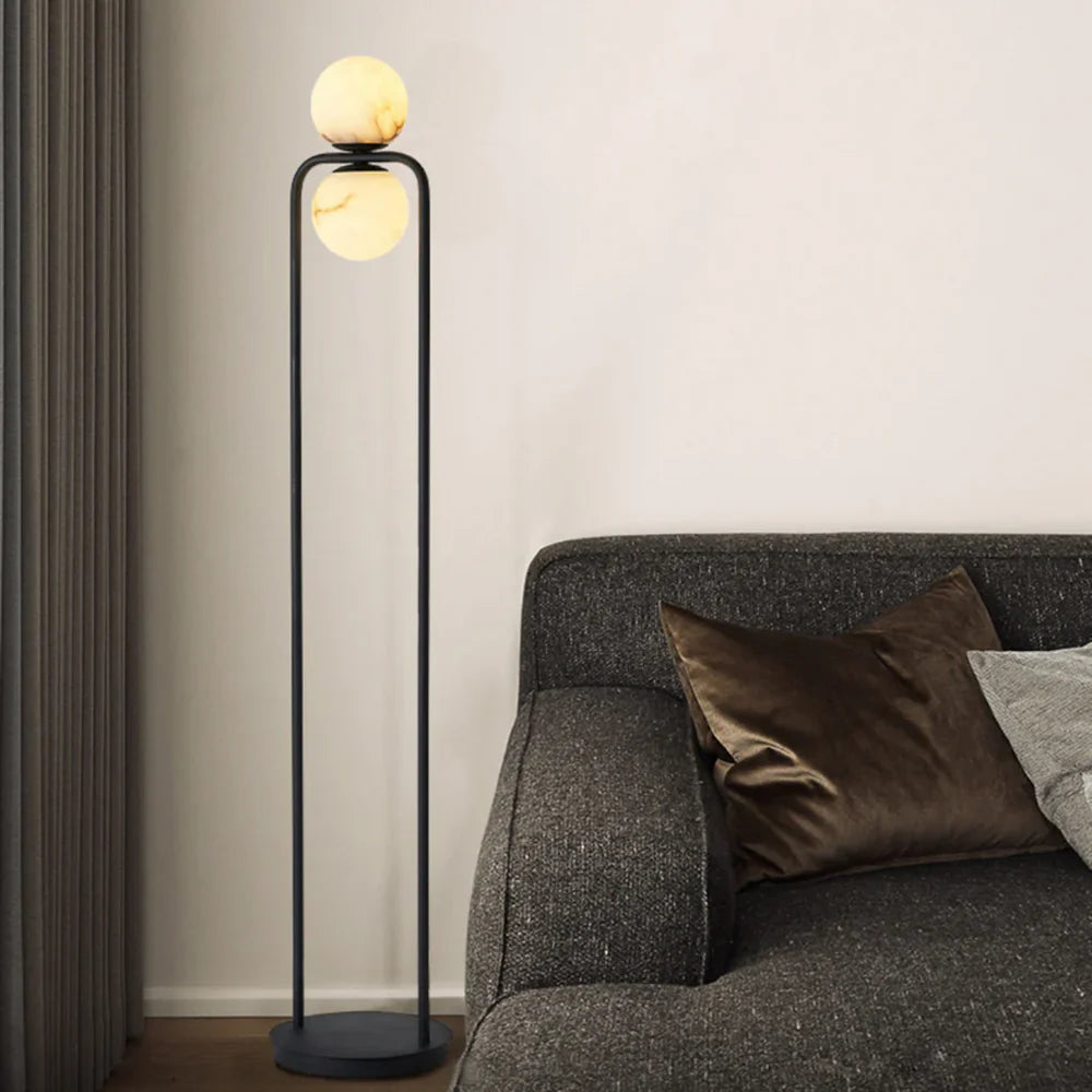 Alabaster Tribeca Black Floor Lamp - Nuvé