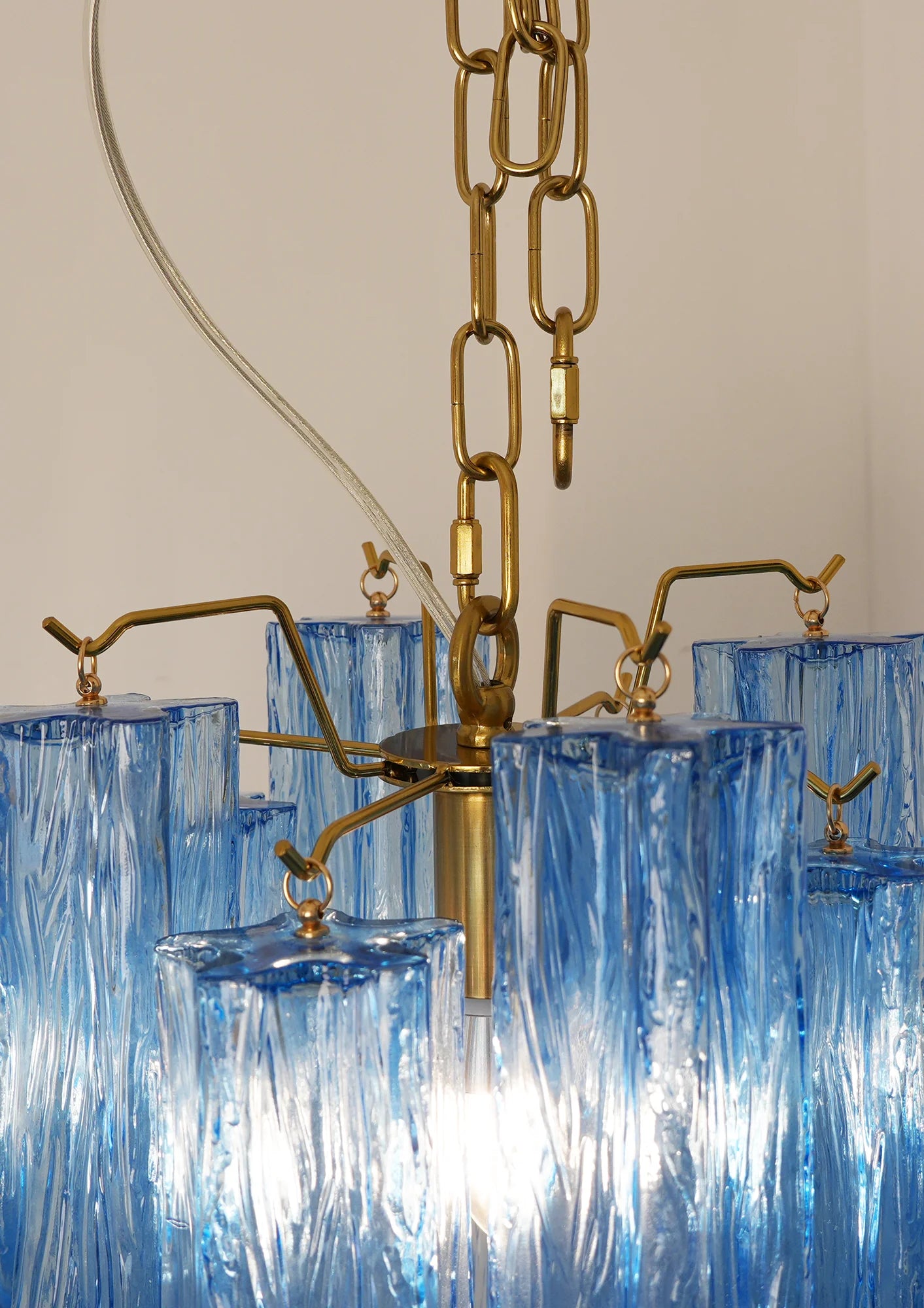 Vintage Blue Murano Glass Chandelier - Nuvé