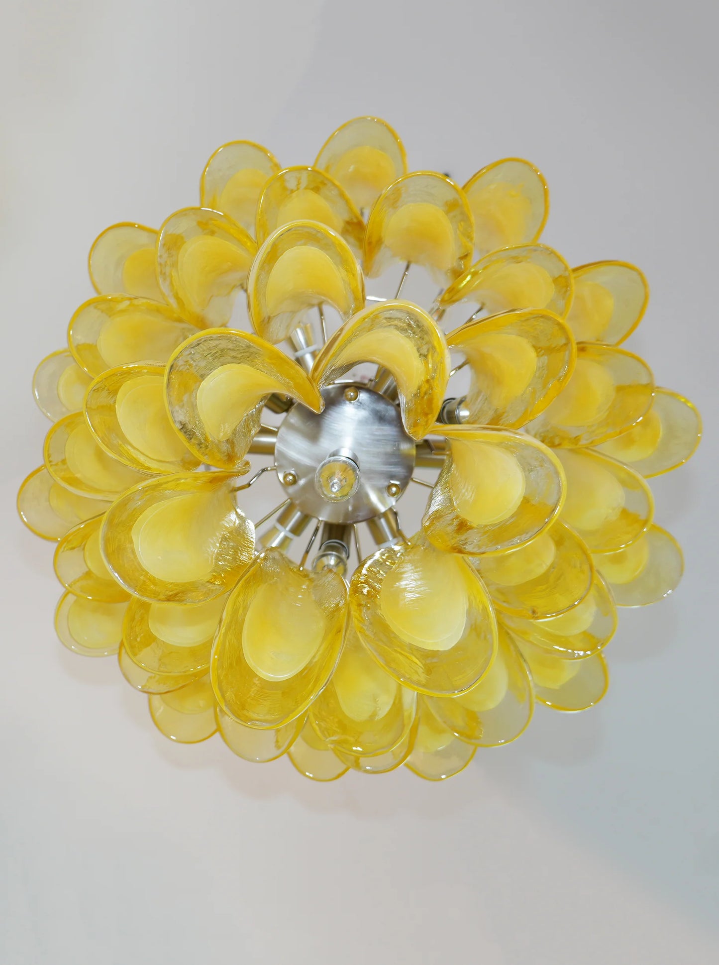 Vintage Caramel Murano Glass Petals Chandelier - Nuvé