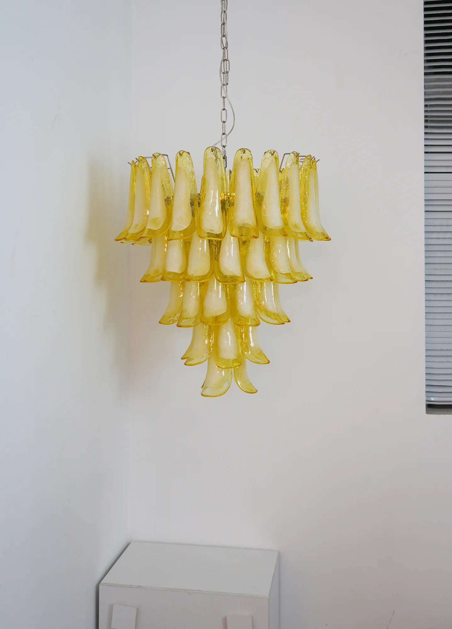 Vintage Caramel Murano Glass Petals Chandelier - Nuvé