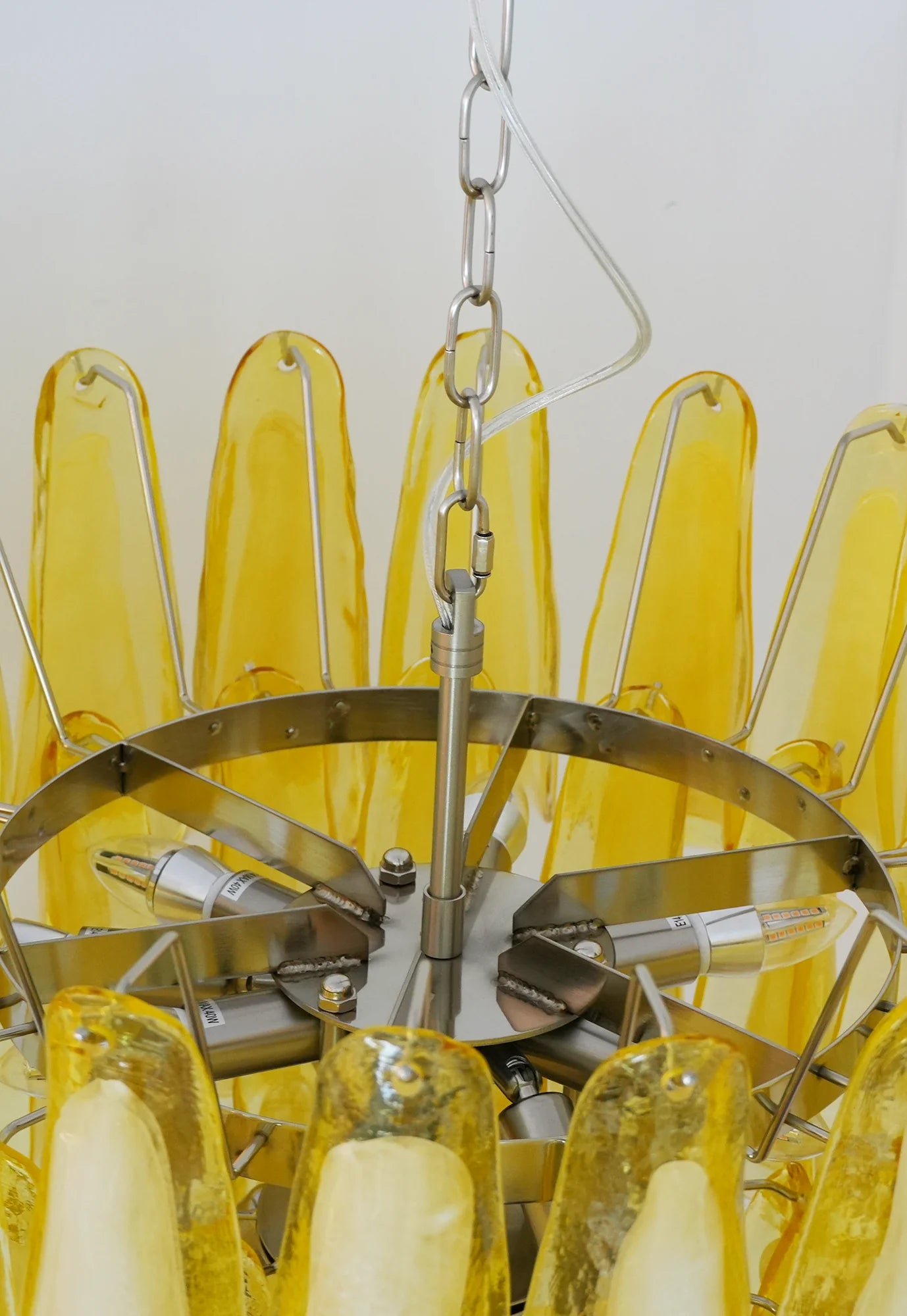 Vintage Caramel Murano Glass Petals Chandelier - Nuvé