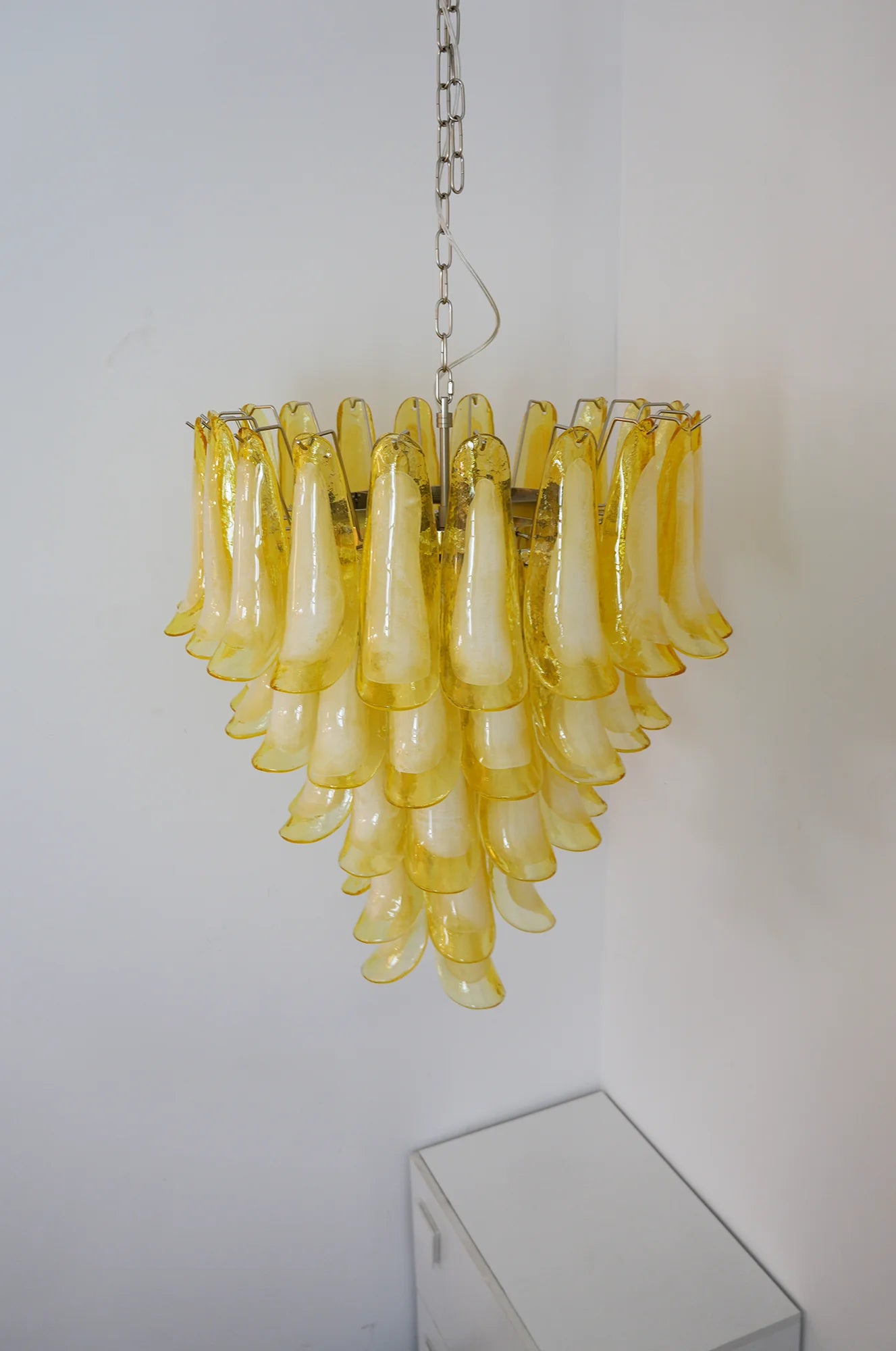 Vintage Caramel Murano Glass Petals Chandelier - Nuvé