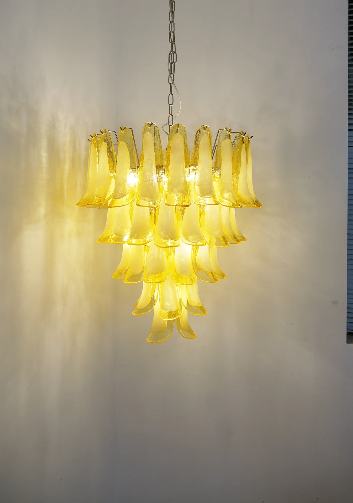 Vintage Caramel Murano Glass Petals Chandelier - Nuvé