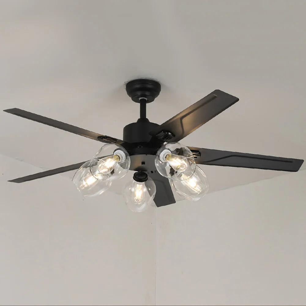Vintage Glass Ball Ceiling Fan Light - Nuvé