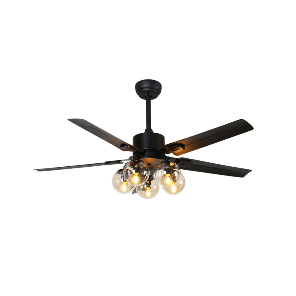 Vintage Glass Ball Ceiling Fan Light - Nuvé