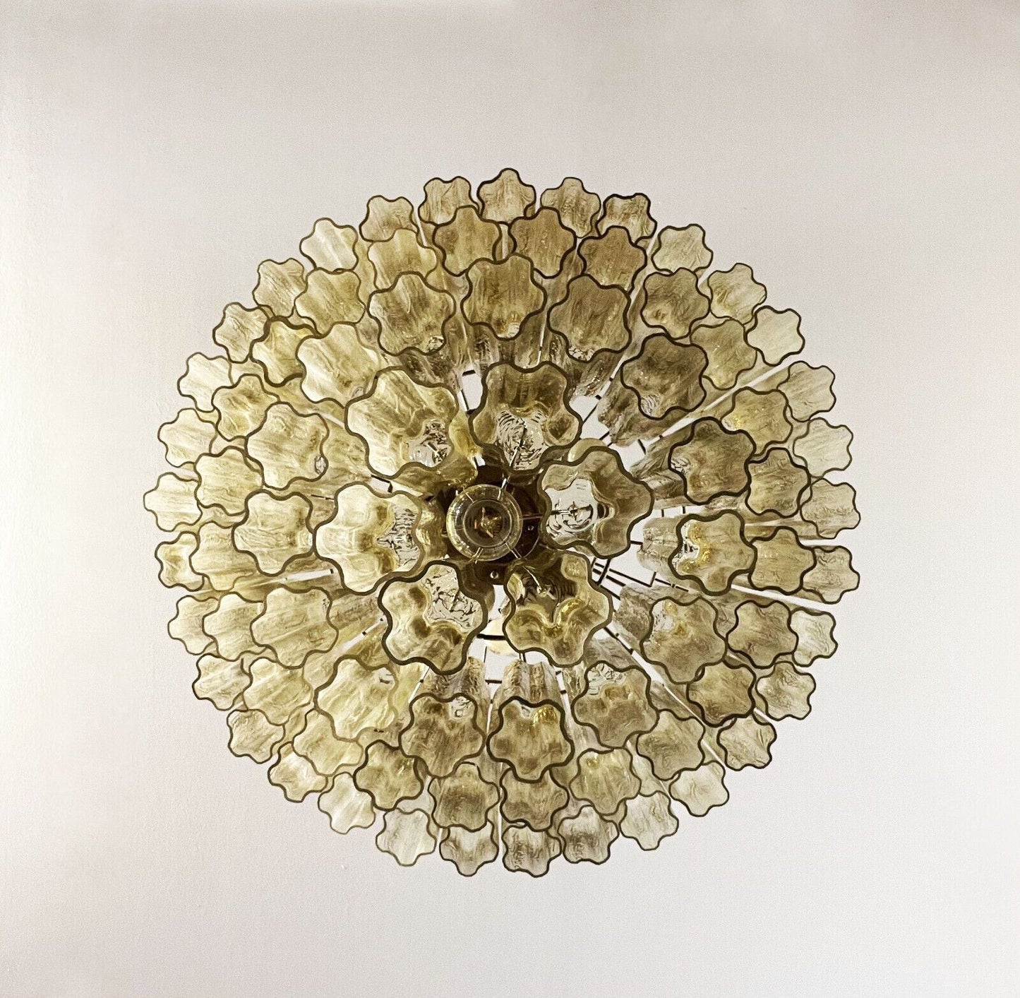 Vintage Murano Amber Glass Chandelier - Nuvé