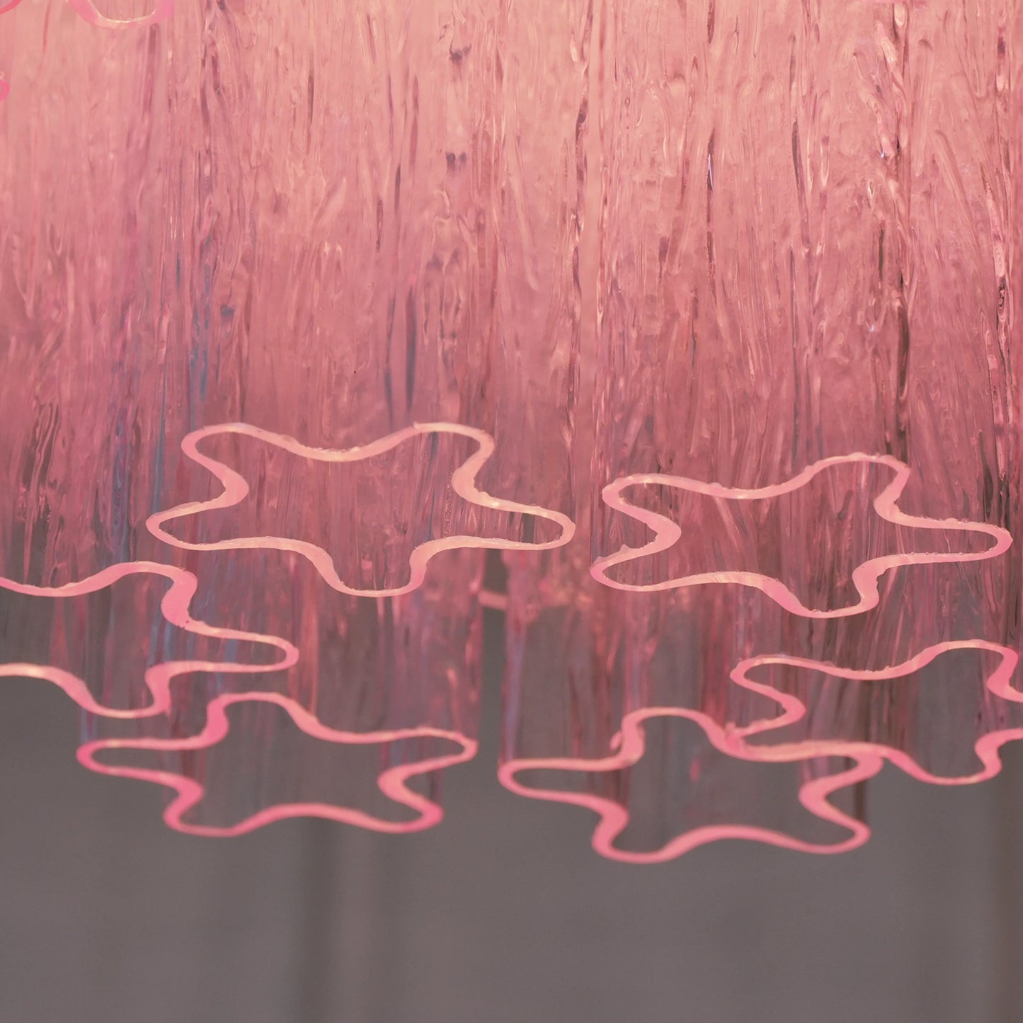 Vintage Murano Pink Glass Ceiling Light - Nuvé