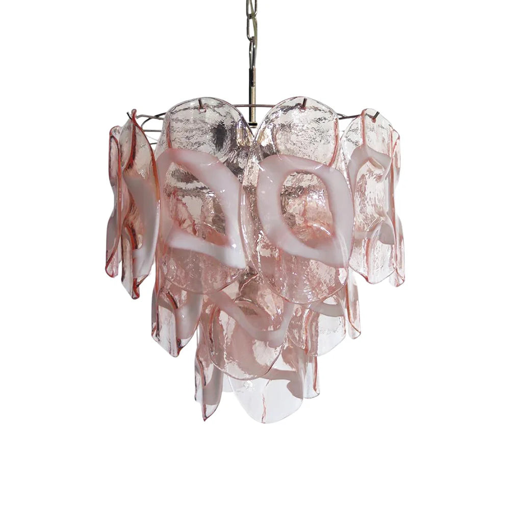 Vintage Murano Pink Glasses Chandelier - Nuvé