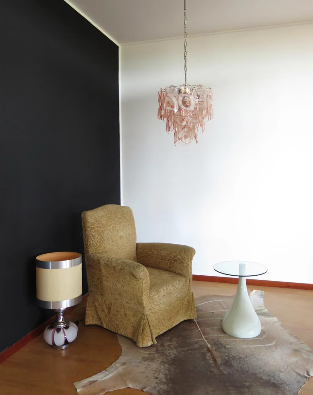 Vintage Murano Pink Glasses Chandelier - Nuvé