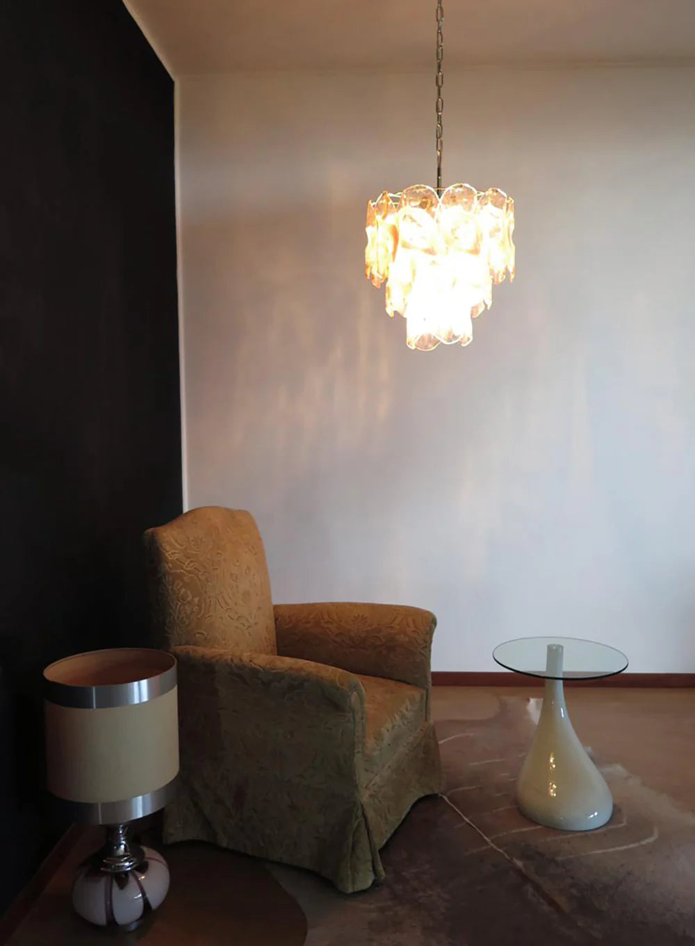 Vintage Murano Pink Glasses Chandelier - Nuvé