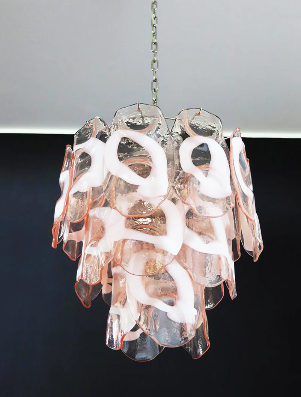 Vintage Murano Pink Glasses Chandelier - Nuvé
