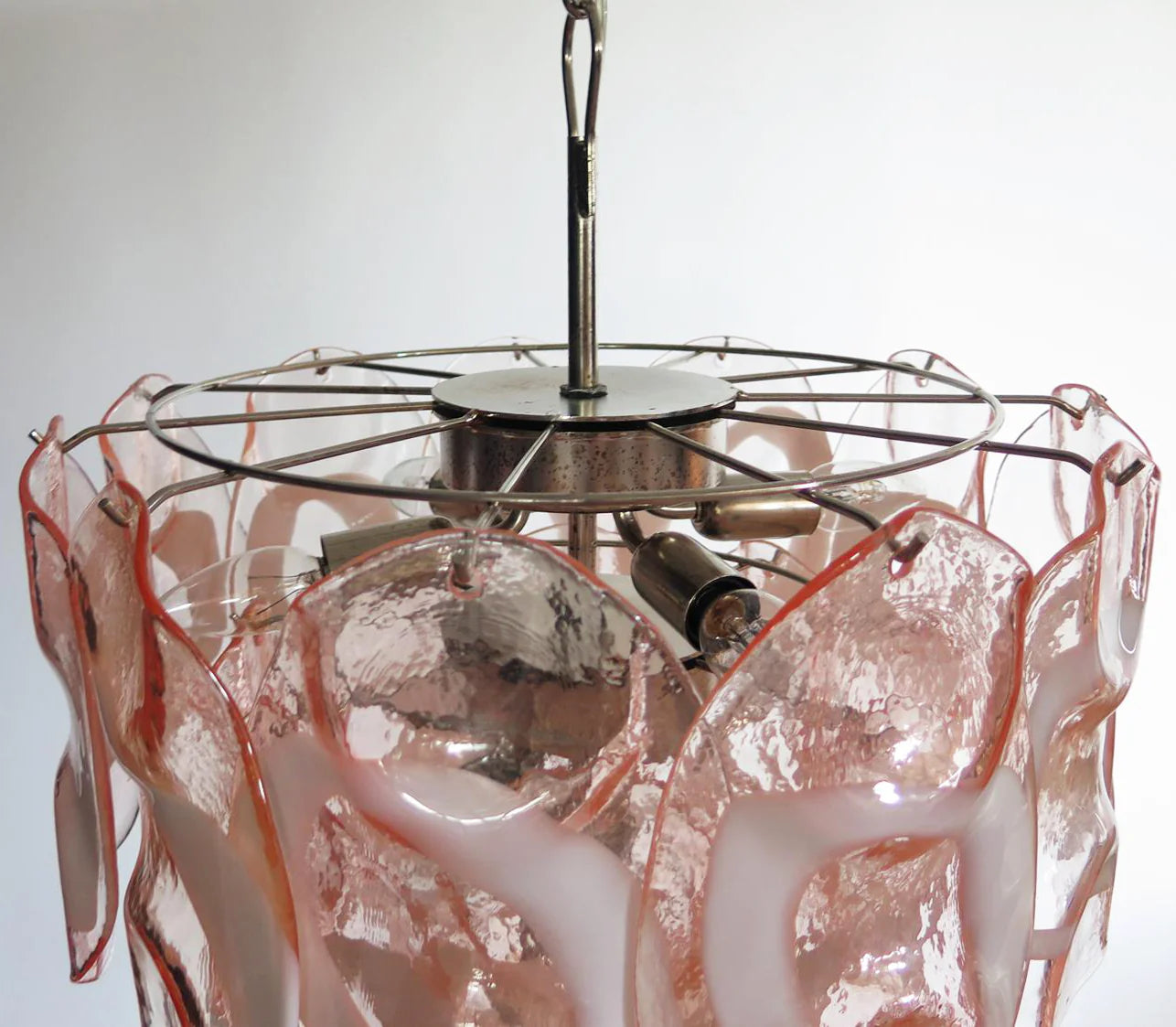 Vintage Murano Pink Glasses Chandelier - Nuvé