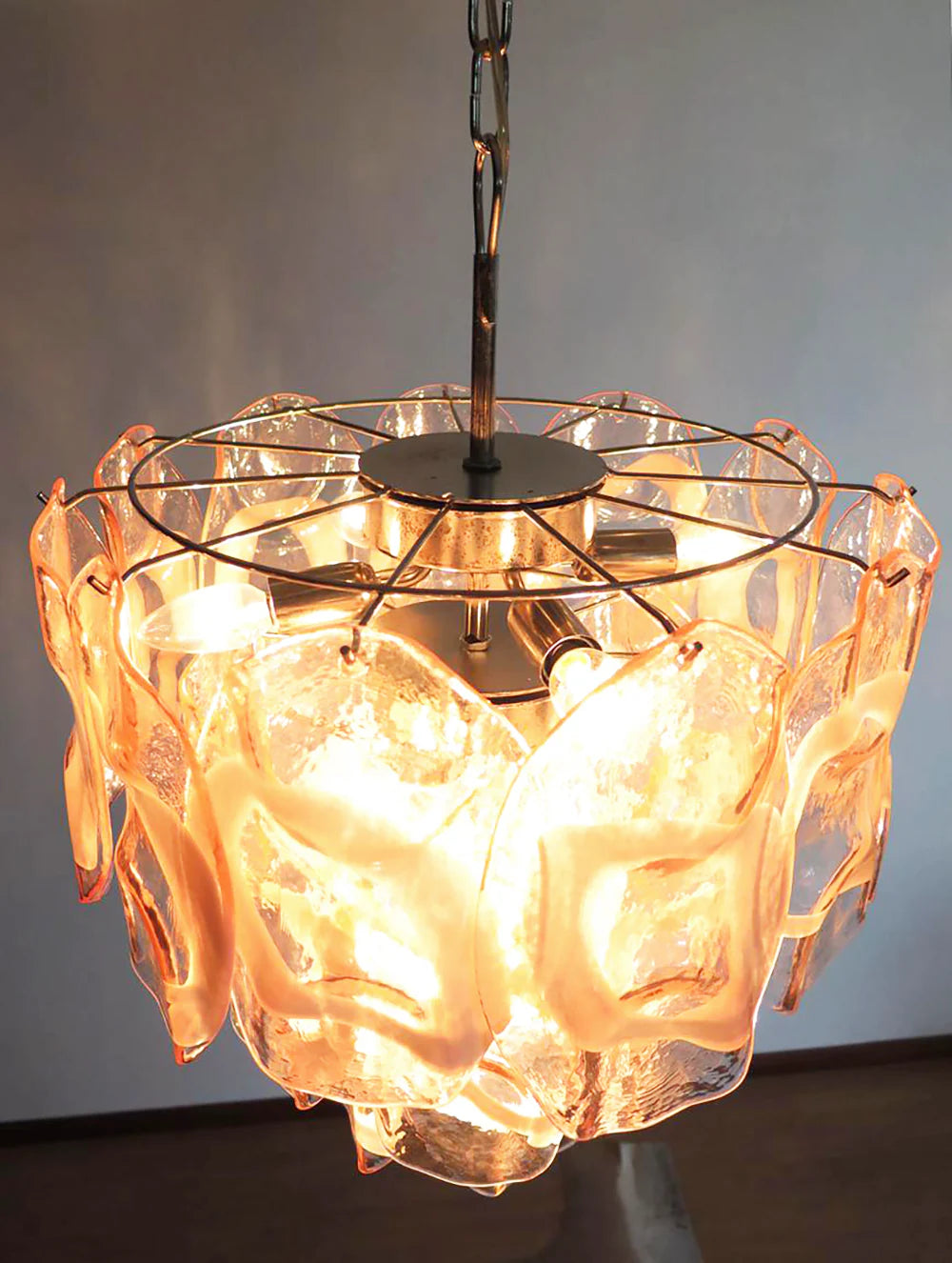 Vintage Murano Pink Glasses Chandelier - Nuvé