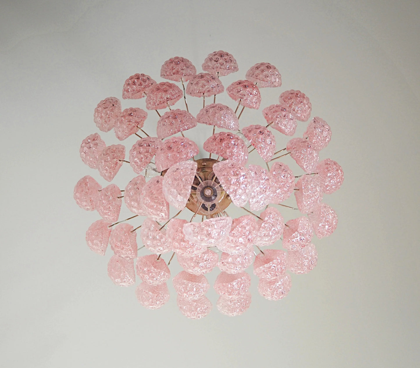 Petal Drop Murano Pink Glass Chandelier - Nuvé