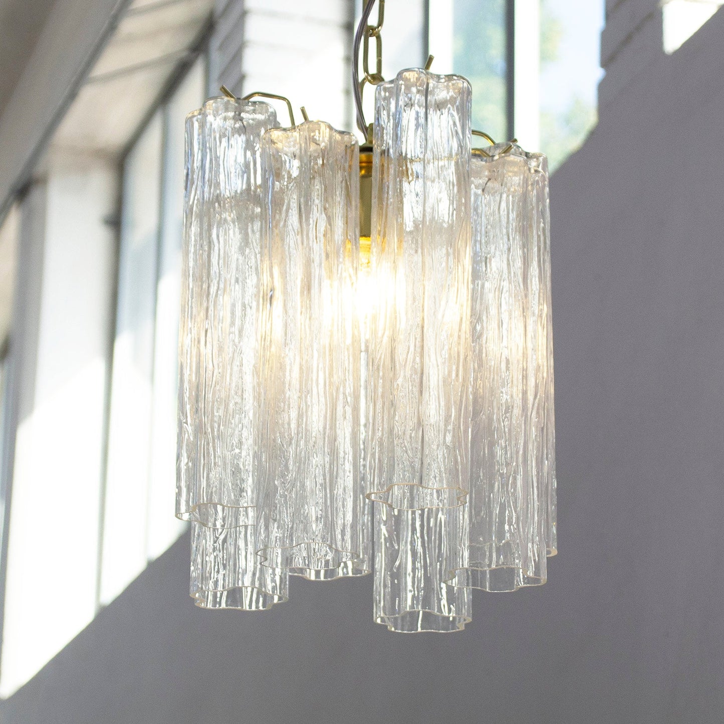 Vintage Transparent Murano Chandelier - Nuvé