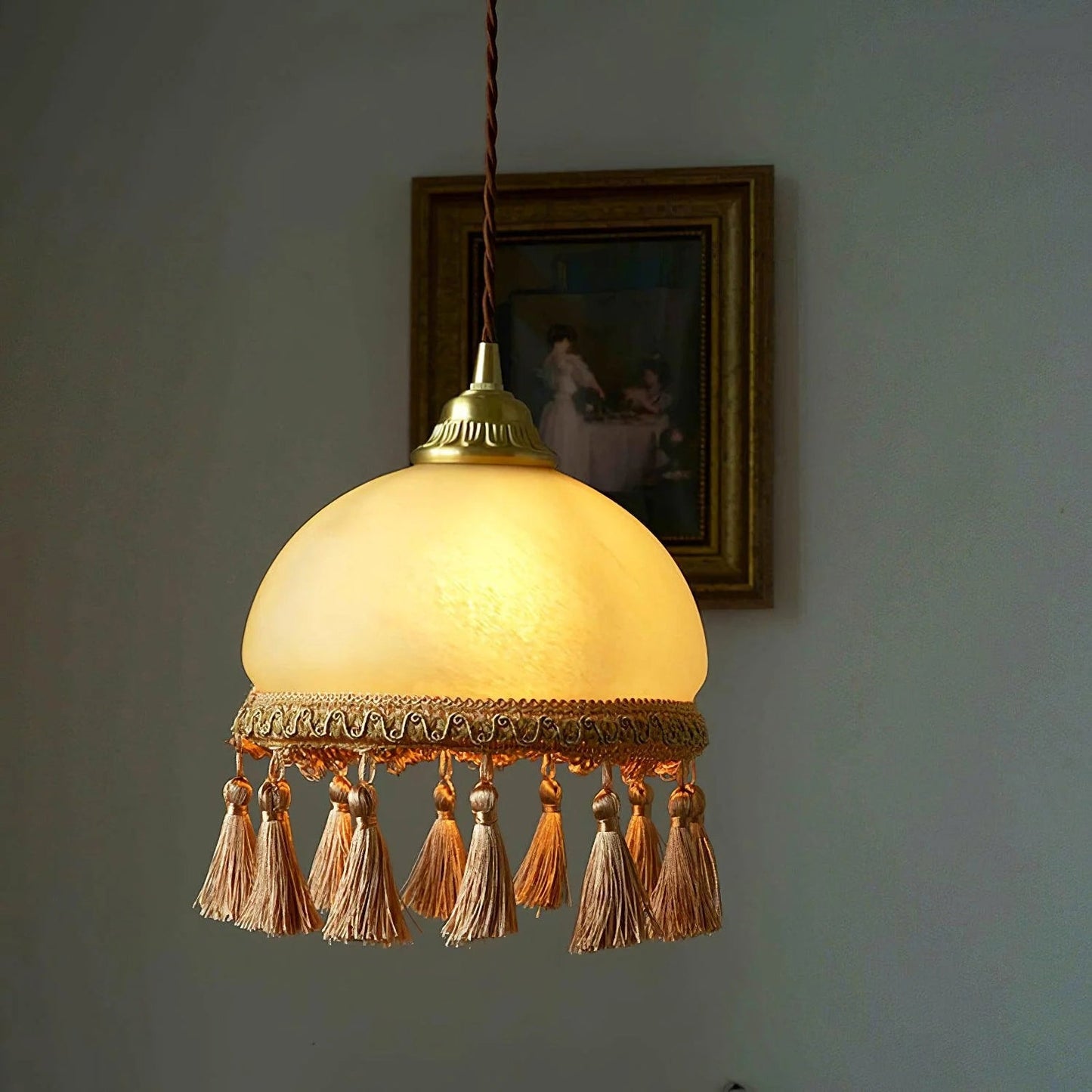 Vintage Tassel Brass Pendant Light - Nuvé
