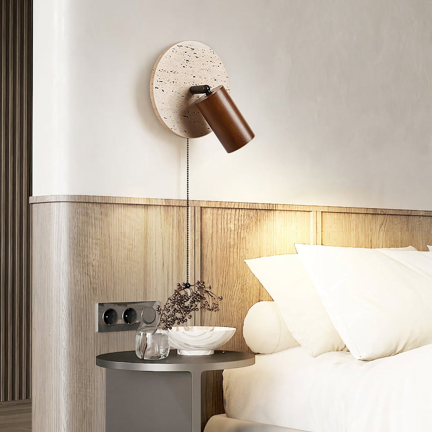 Vintage Travertine Wall Lamp - Nuvé