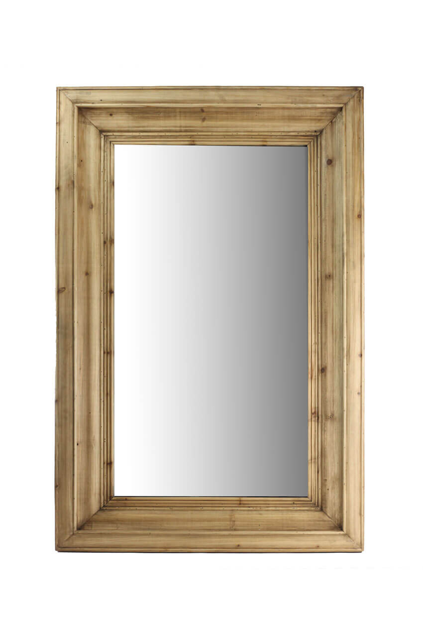 Vintage Wall Mirror with Molded Pine Frame - Nuvé