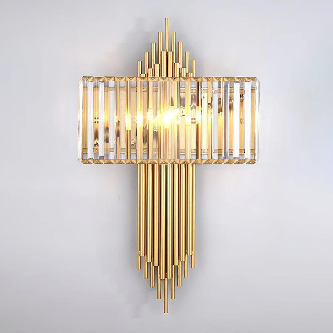 Wallis Gold Crystal Wall Lamp - Nuvé