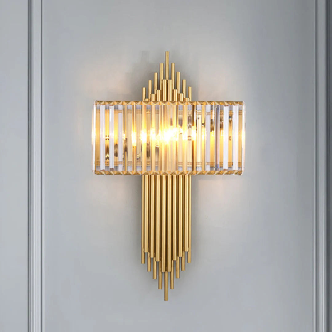 Wallis Gold Crystal Wall Lamp - Nuvé