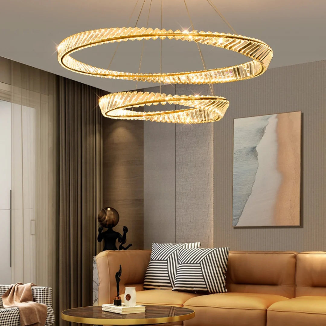 Wave Circle Elegant Crystal Chandelier - Nuvé