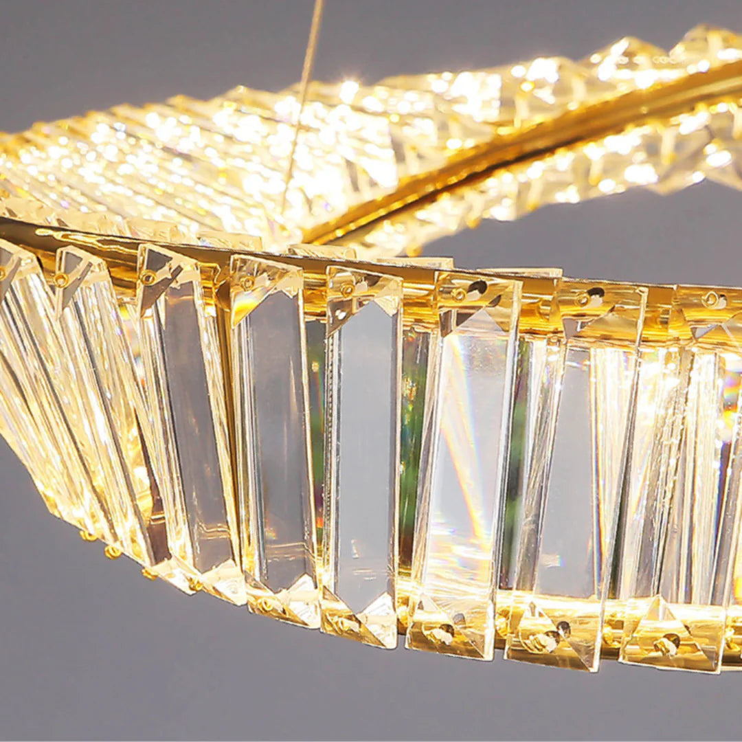 Wave Circle Elegant Crystal Chandelier - Nuvé