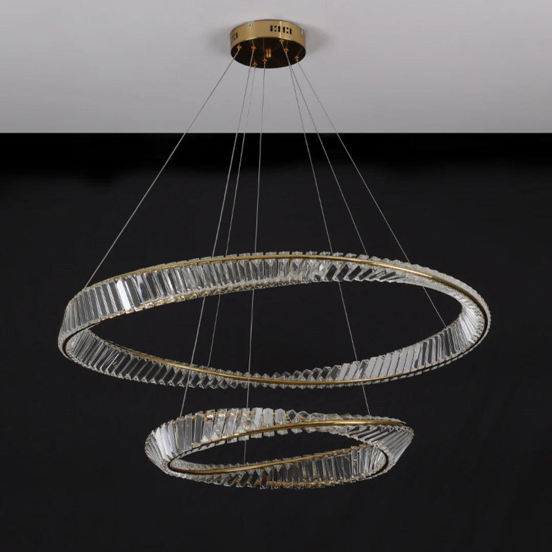 Wave Circle Elegant Crystal Chandelier - Nuvé