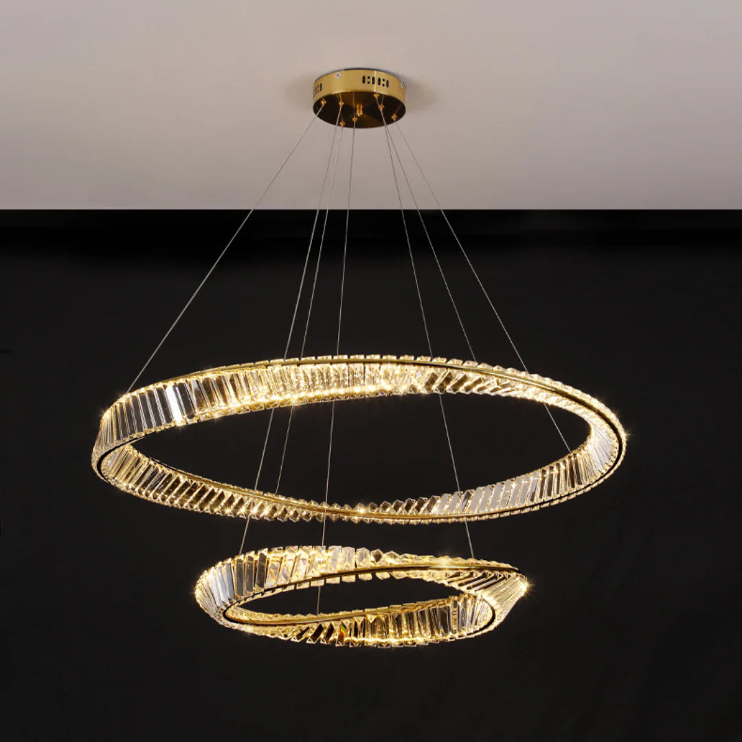 Wave Circle Elegant Crystal Chandelier - Nuvé